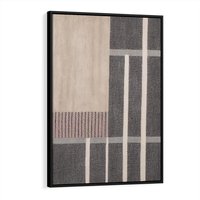 Obraz w ramie 70x100 - Harmonia skradzionych odcieni - symetryczne, geometryczne pasy - rama czarna