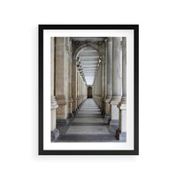 Plakat w ramie 50x70 - Uroki Kolumn - kolumny, architektura - rama czarna