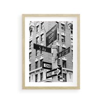 Plakat w ramie 50x70 - Nowojorska Droga - nowy jork, fotografia - rama drewno