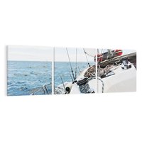 Obraz na płótnie 120x40 - Moc żaglowca na pełnym morzu - żaglowiec, jacht