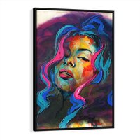 Obraz w ramie 50x70 - Bujna Ekspresja - grafika komputerowa, przypomina obraz olejny - rama czarna