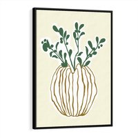 Obraz w ramie 70x100 - Przenikające Formy - abstrakcyjny plakat, kwiaty - rama czarna