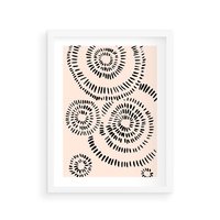 Plakat w ramie 30x40 - Abstrakcyjne Wnętrza - minimalistyczne kształty, odbicia - rama biała