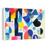 Obraz na płótnie 100x70 - Księga Akwarelowych Przeniknięć - abstrakcyjny obraz, różne kolorowe kształty