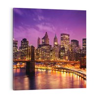 Obraz na płótnie 40x40 - Nowy Jork: miasto nieprzespanych nocy - New York, USA