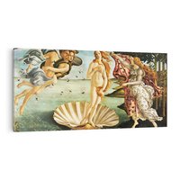 Obraz na płótnie 140x70 - "Narodziny Wenus" (1485), Sandro Botticelli - Reprodukcja - reprodukcja, obraz na płótnie