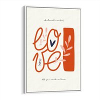 Obraz w ramie 70x100 - Pastelowa Siła Miłości - miłość, love - rama biała