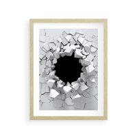 Plakat w ramie 50x70 - Nowoczesna Abstrakcja - grafika, nowoczesna - rama drewno