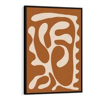 Obraz w ramie 70x100 - Wnętrza Akwarelowej Wyobraźni - abstrakcyjny obraz, plakat - rama czarna