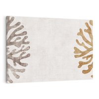 Obraz na płótnie 100x70 - Beżowa Symfonia Rafy - beżowa grafika, tło jak płótno