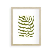 Plakat w ramie 30x40 - Rytmy Chaosu - roślina, gałązka - rama drewno