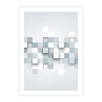 Plakat bez ramy 21x30 - Trójwymiarowe formy geometryczne - geometria, 3D