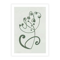 Plakat bez ramy 40x50 - Zieleń Wyjątkowego Ukojenia - zielony odcień, abstrakcja