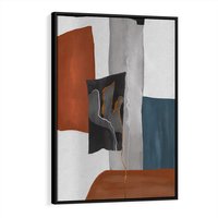 Obraz w ramie 70x100 - Nowoczesna geometria - nowoczesny, geometryczny - rama czarna