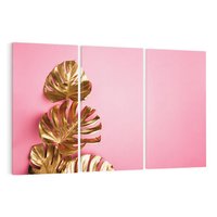 Obraz na płótnie 120x80 - Luksusowa Elegancja - złote, liście