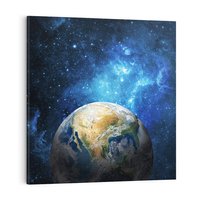 Obraz na płótnie 50x50 - Kosmiczne Horyzonty - Ziemia, kosmos