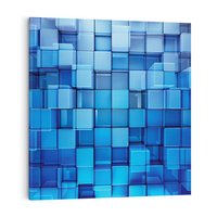 Obraz na płótnie 50x50 - Abstrakcyjne 3D: Kolorowe bloki - abstrakcja, 3d