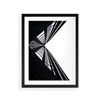 Plakat w ramie 50x70 - Nowoczesność w Linii - architektura, proste linie - rama czarna
