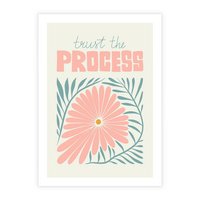 Plakat bez ramy 30x40 - Symfonia Światła - typografia, pastelowa stokrotka