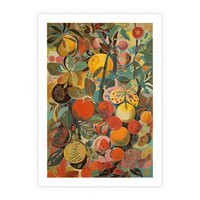 Plakat bez ramy 30x40 - Księga Surrealnych Wyobrażeń - abstrakcyjny obraz owoców, jak picasso