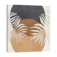 Obraz na płótnie 60x60 - Kompozycje ukrytych myśli - symetria, dwa koła po środku