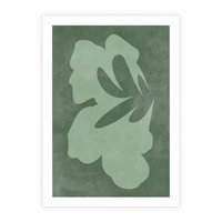 Plakat bez ramy 30x40 - Kształty Zieleni - abstrakcyjny kształt, zielony plakat