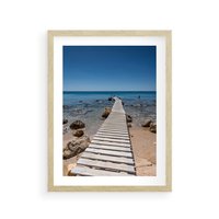 Plakat w ramie 40x50 - Oaza spokoju - plaża, morze - rama drewno