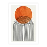 Plakat bez ramy 40x50 - Abstrakcyjne Pulsacje - koło, boho styl