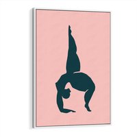 Obraz w ramie 70x100 - Zaklęte Wzory - abstrakcja, kobieca sylwetka - rama biała