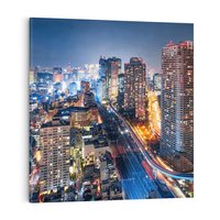 Obraz na płótnie 40x40 - Błyskawica w Azji - Tokio, Japonia