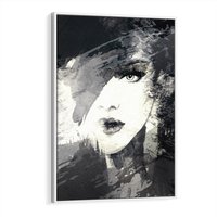 Obraz w ramie 50x70 - Abstrakcyjna wizja kobiety - abstrakcja, kobieta - rama biała