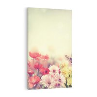 Obraz na płótnie 70x100 - Delikatne kwiaty pastelowe - kwiaty, pastelowe