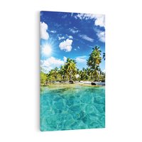 Obraz na płótnie 80x120 - Rajskie wakacje na plaży - plaża, wakacje