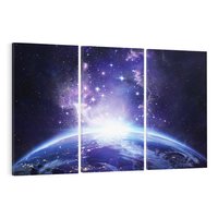 Obraz na płótnie 120x80 - Podróż w kosmiczną przestrzeń - kosmos, ziemia