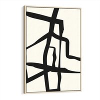 Obraz w ramie 70x100 - Impresje Wymiaru - linie, abstrakcja - rama drewno