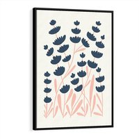 Obraz w ramie 50x70 - Migotliwe Kształty - kwiaty, rośliny - rama czarna