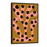 Obraz w ramie 70x100 - Rozkwitająca Wolność Boho - abstrakcyjne boho kształty, dziwne - rama czarna