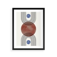 Plakat w ramie 50x70 - Księga Impulsów - nowoczesny plakat, styl midcentury - rama czarna