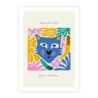 Plakat bez ramy 40x50 - Kolorowe Spektrum - abstrakcyjny plakat, niebieski kot