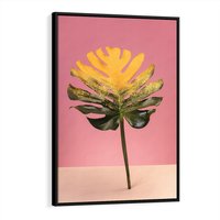 Obraz w ramie 70x100 - Majestatyczna monstera - monstera, liść - rama czarna