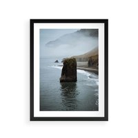 Plakat w ramie 30x40 - Mistyczna Aura - morze, mgła - rama czarna