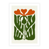 Plakat bez ramy 21x30 - Minimalistyczny Urok Kwiatu - kwiat, sztuka nowoczesna