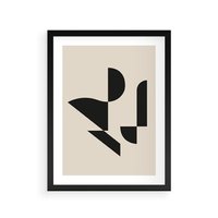 Plakat w ramie 30x40 - Rozkwitająca Abstrakcja - abstrakcyjne geometryczne kształty, minimalizm - rama czarna
