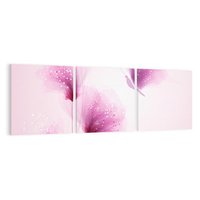 Obraz na płótnie 90x30 - Akwarelowe Kwiaty w Pastelach - kwiaty, akwarelowe