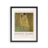 Plakat w ramie 50x70 - Sztuka Klimta - gustav klimt, pocałunek - rama czarna