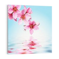 Obraz na płótnie 50x50 - Magia kwitnącej wiśni - kwitnąca, wiśnia