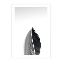 Plakat bez ramy 21x30 - Czarno-Biały Wieżowiec - architektura, wieżowiec