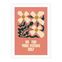 Plakat bez ramy 40x50 - Mgliste Refleksje - nowoczesny plakat, różowe tło