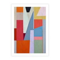 Plakat bez ramy 30x40 - Migotliwe Nastroje Kształtów - różne geometryczne formy, olejny obraz