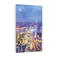 Obraz na płótnie 70x100 - Shanghai: Mocnowieżowce Azji - Shanghai, Chiny